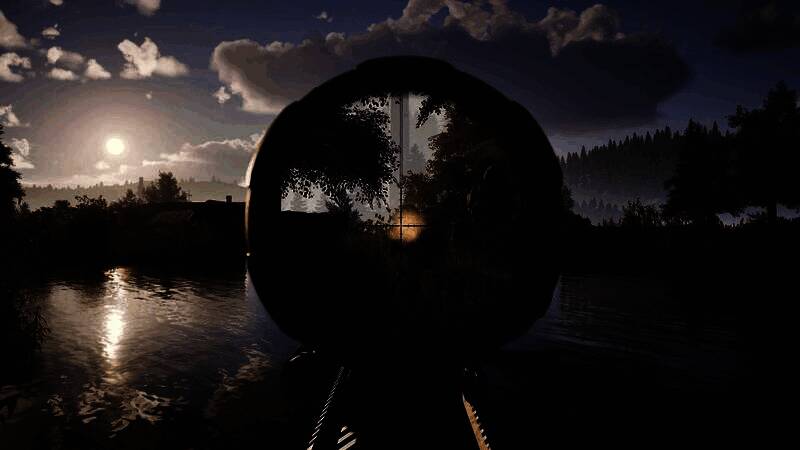 据点内部场景，陈列架上摆放稀有武器与纪念品