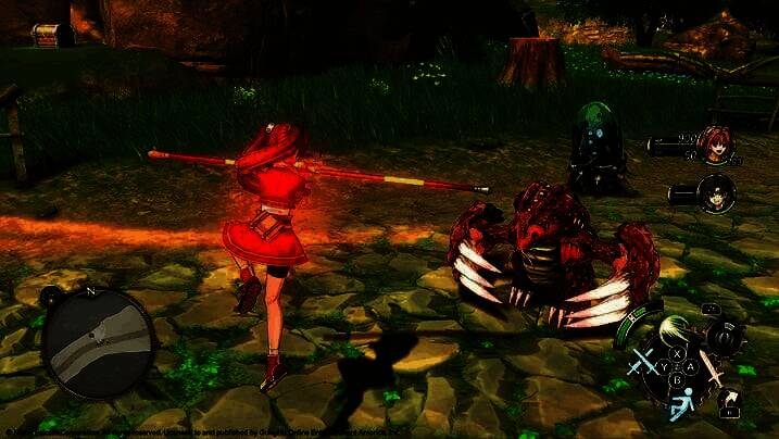 游戏战斗画面展示，角色使用技能释放华丽特效，敌人在3D场景中被包围攻击，战斗界面清晰炫酷