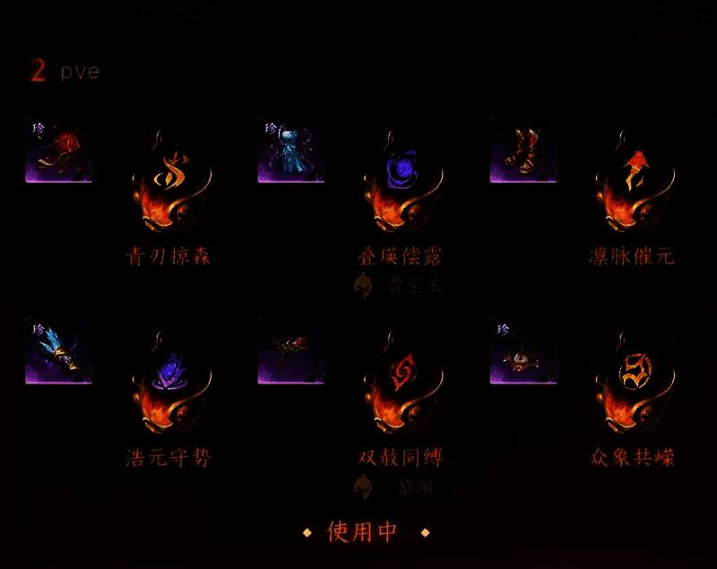 潮光装备搭配界面展示，包含多件独珍装备，属性面板高光标注元素攻击与忽视值