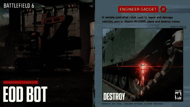 工程兵通过手持终端遥控EOD BOT，在掩体后安全操作