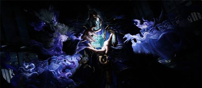 【谋司马懿】双形态动态皮肤展示，背景为变幻的战场与权谋氛围