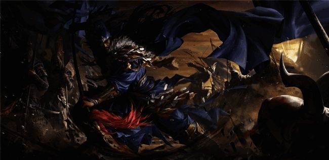 【SP关羽】传说皮肤展示图，红袍飘扬，手持青龙偃月刀，气宇轩昂