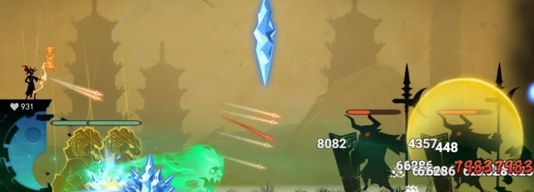 阴司BOSS战界面，显示BOSS血条与技能提示信息