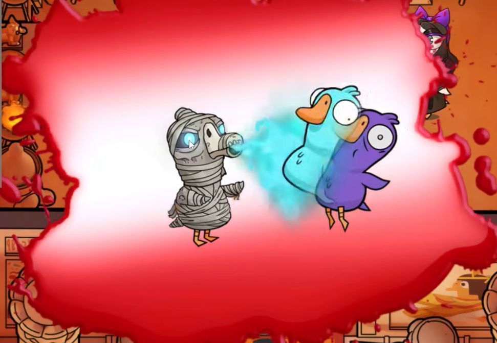 古代沙地地图中木乃伊追击玩家的紧张场景