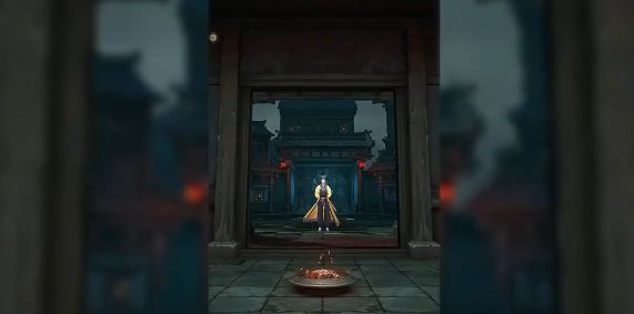 战斗场景图，角色施展法术，符咒飞舞，妖魔咆哮迎战