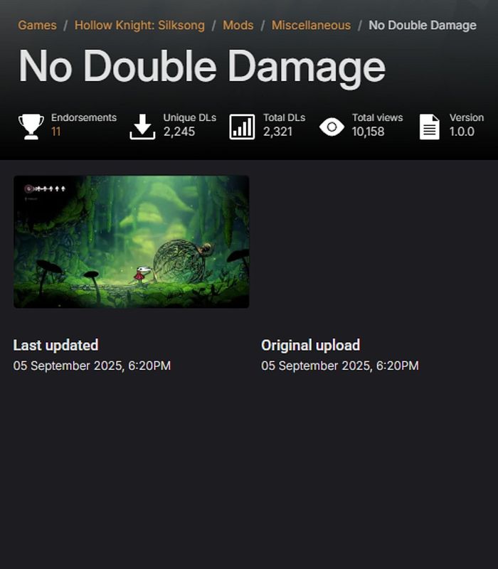 MOD作者Baiker发布的减伤MOD说明页面截图