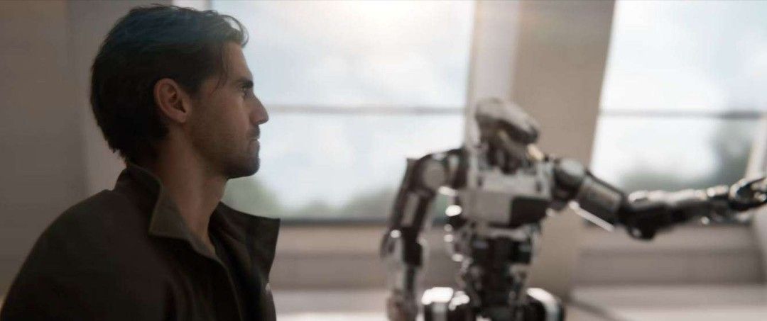 《使命召唤：黑色行动7》游戏实机画面，角色在战场中奔跑射击，场景细节丰富