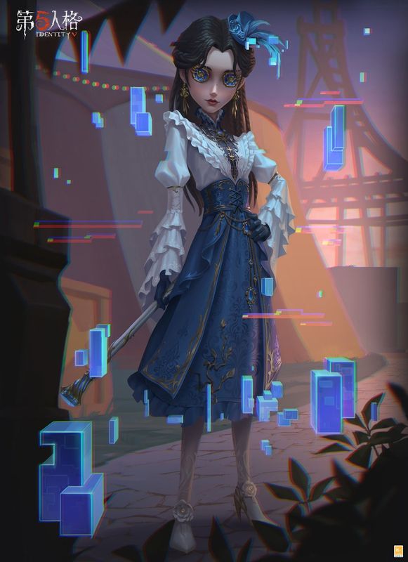 古董商音核裂响时装展示，维多利亚风格贵族装束搭配蓝宝石手杖，展现时空穿越之美