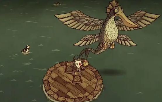 邪天翁俯冲攻击瞬间，翅膀收拢，速度极快，海面激起巨大浪花