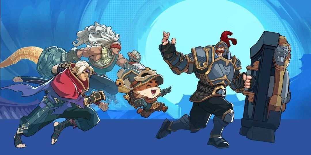 提莫在战斗中施展隐身技能，脚下布满毒液陷阱，背景为《2XKO》对战场景