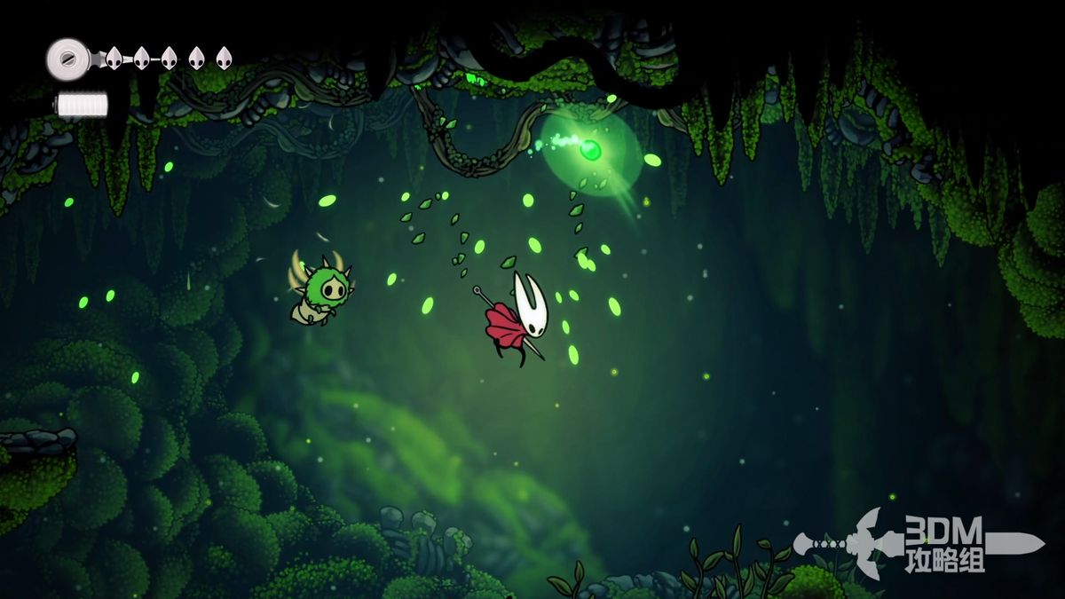 BOSS倒地，场景中散落资源与光效粒子