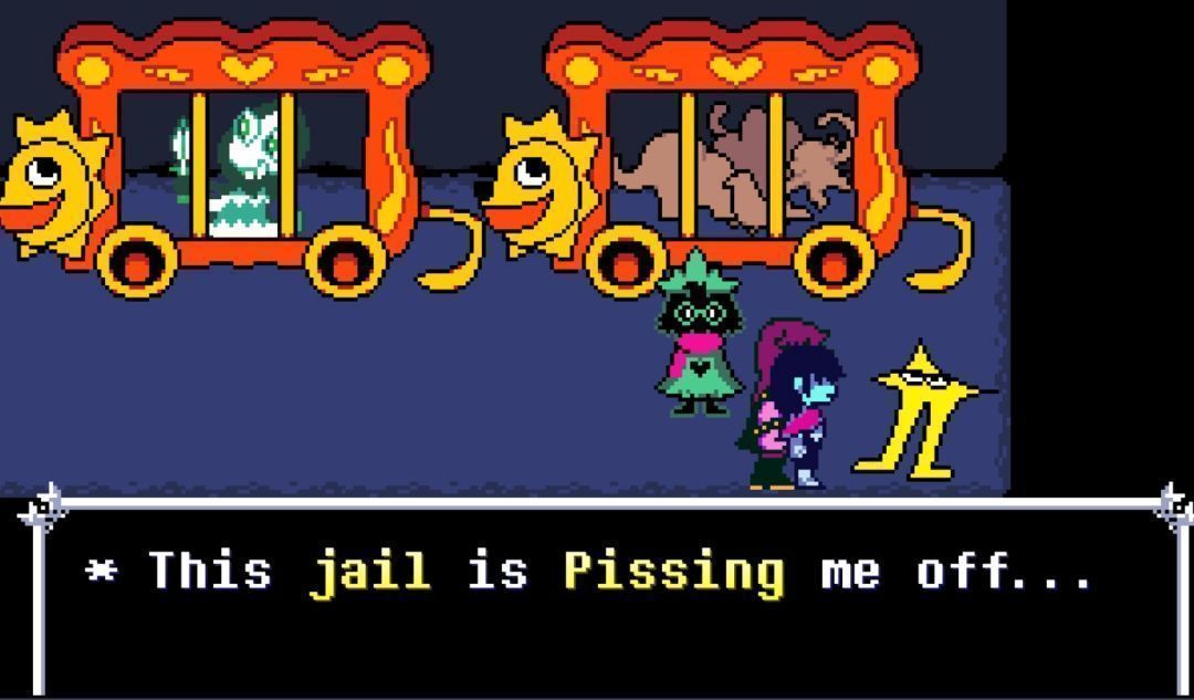 Kris牢房内拾取苔藓并触发后续对话的场景