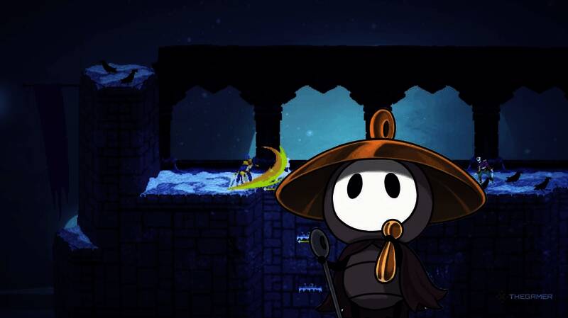 《轮回冒险》游戏封面，画面中主角手持武器，在神秘地牢中冒险