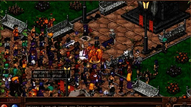 《Dark Ages》玩家社区互动截图，聊天界面中玩家热情交流