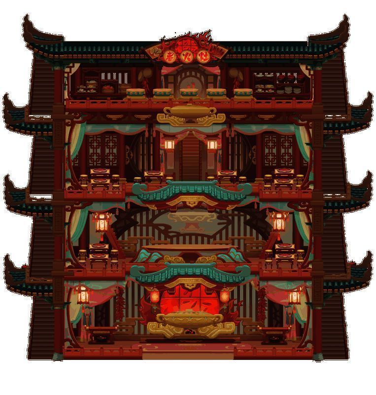 老火灶扩建界面展示，详细列出各项升级内容