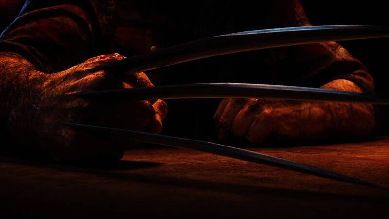 《漫威金刚狼》概念图，展现金刚狼在城市废墟中潜行的场景