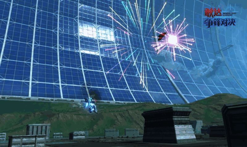 巳蛇敢达释放必杀技，光束军刀连斩，最后一击击飞敌人