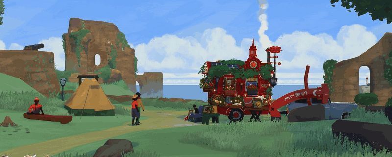 《小小书店》美家吉祥物谋杀案现场画面，玩家正在调查现场