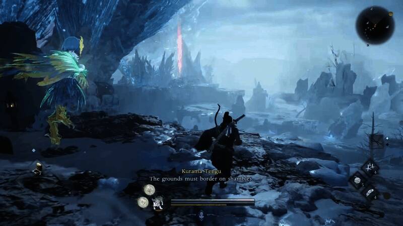 《仁王3》游戏截图，展示忍者风格下的高速战斗