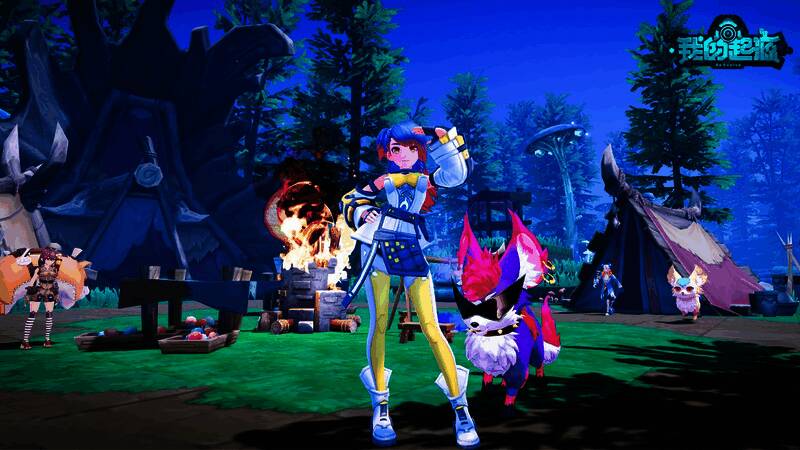 《我的起源》游戏主界面展示，界面中央为起源星球的绚丽画面