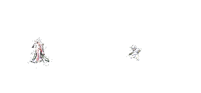 夕日红施展追打技能，敌人被击飞，画面中带出幻术光影特效