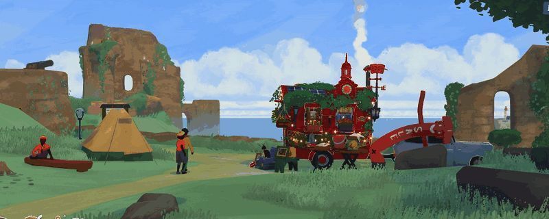 《小小书店》芬恩回忆收集攻略详细展示，画面呈现任务进行中场景