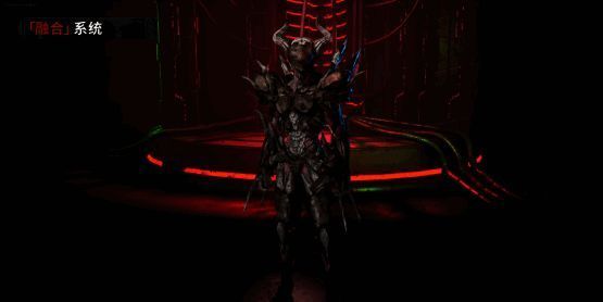 角色异形化过程展示，身体逐渐机械化