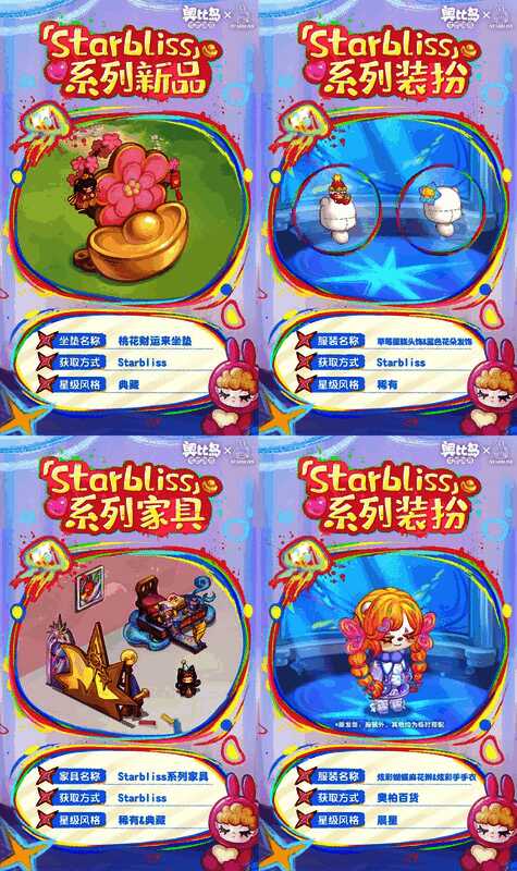 闪耀之兔套装展示图，可爱与梦幻风格结合的限定装扮