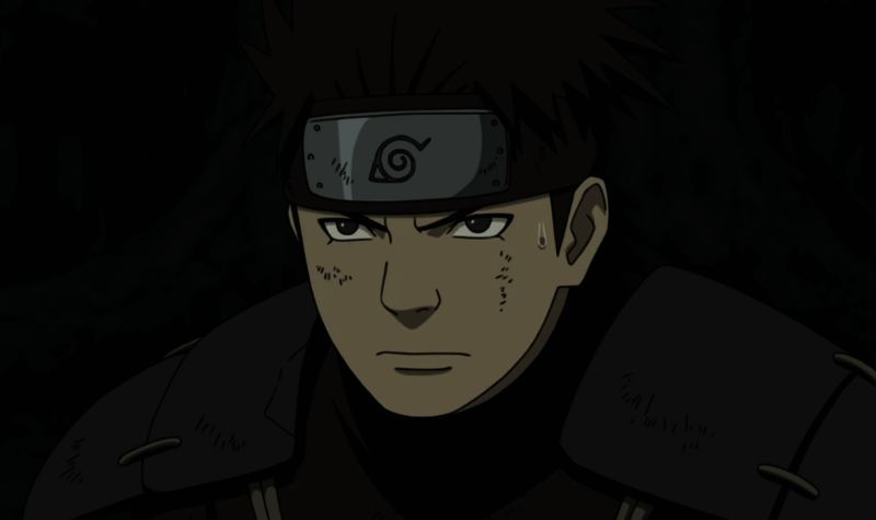 三代火影猿飞日斩身穿火影长袍，神情威严，背景为木叶村全景