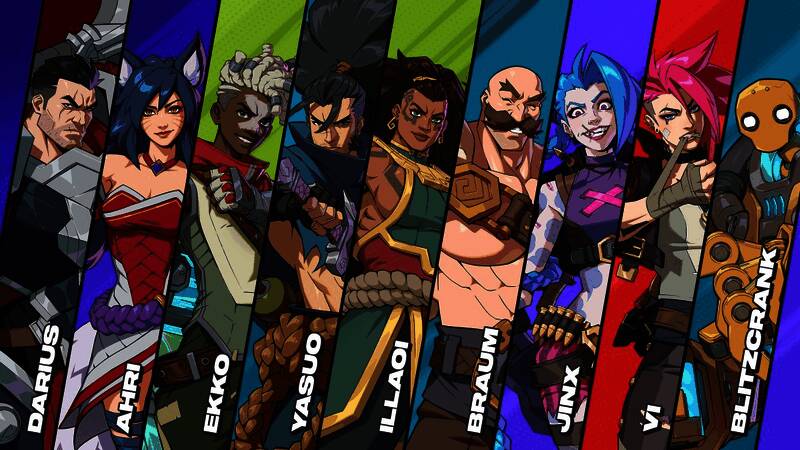 《2XKO》封闭测试角色展示图，蔚首次登场，手持拳套，战斗风格狂野