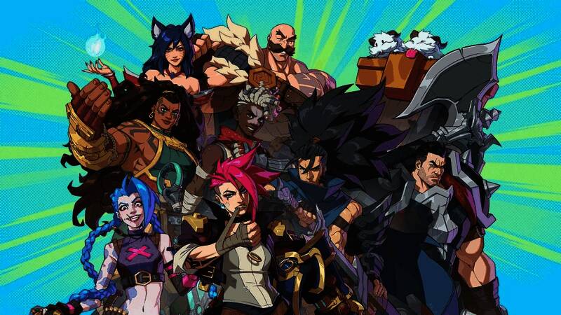 《2XKO》测试界面展示图，界面风格科技感十足，角色技能特效炫目