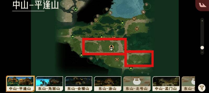 飞鼠平逢山刷新点，灵兽栖息于花丛间，背景为盛开的花朵与绿草