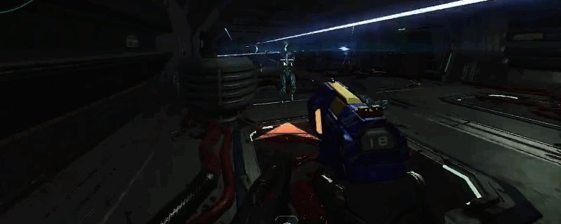 死域Rogue区域三战斗场景，角色使用双枪快速清理敌人，场景昏暗充满末世感