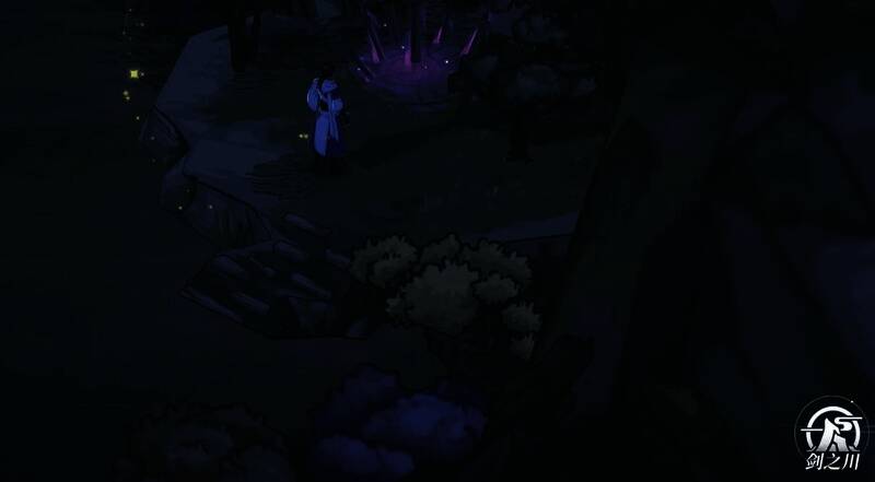 玩家在雪山中艰难前行，血条持续下降，背景为风雪弥漫的山林