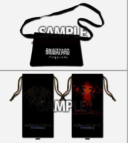 卡普空东京电玩展限定周边展示，包含徽章、海报与角色手办