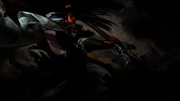 谋张绣身披战甲，手持长枪，背景为战场硝烟