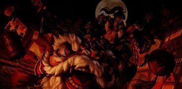 SP孙策身穿战袍，目光如炬，背景为战火与巨龙交织