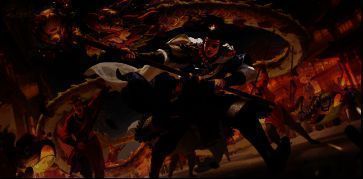 谋张绣身披龙纹战袍，脚踏祥云，背景为祥瑞之气环绕