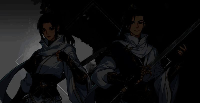 叶雨时释放技能“沧海月明”，身形腾空而起，周身环绕蓝色光效，背景敌人被定格在原地