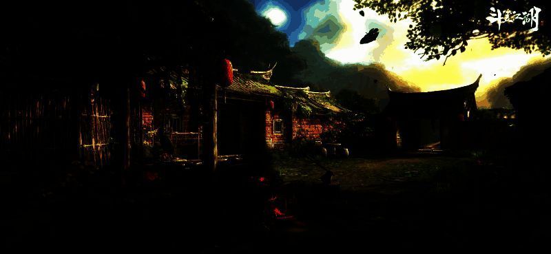 游戏场景截图，展现明代风格建筑与江湖风貌