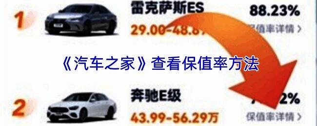 汽车之家App界面截图，展示选车与保值榜入口位置