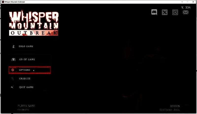 游戏主界面展示，界面中央为游戏LOGO，下方为菜单选项