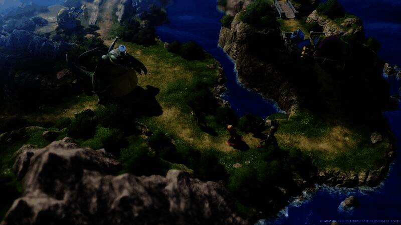 《勇者斗恶龙7：Reimagined》PC版城镇场景，建筑风格复古而精致