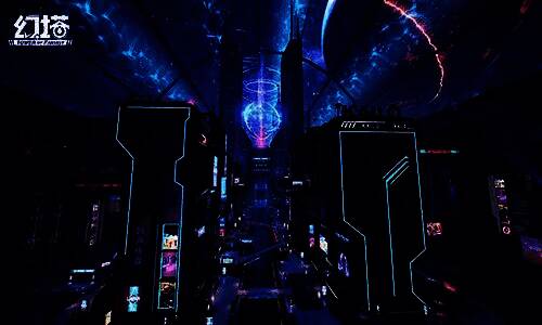 《幻塔》新地图启罗-布莱顿区全景，展现未来都市的繁华景象与科技感