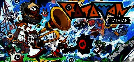 卡通风格小队随节奏战斗，背景为节奏打击界面