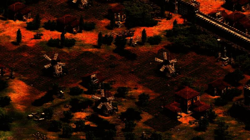 经典RTS游戏《星际争霸》战斗场景，多线操作画面