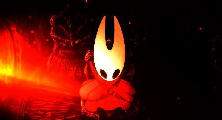 放大后的画面清晰显示屏幕顶部的鼠标指针，画面背景为崩塌中的场景