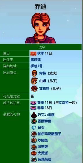 游戏内乔迪赠送的食谱界面截图，纸上写着菜名与制作方法，背景为厨房场景，充满烟火气息