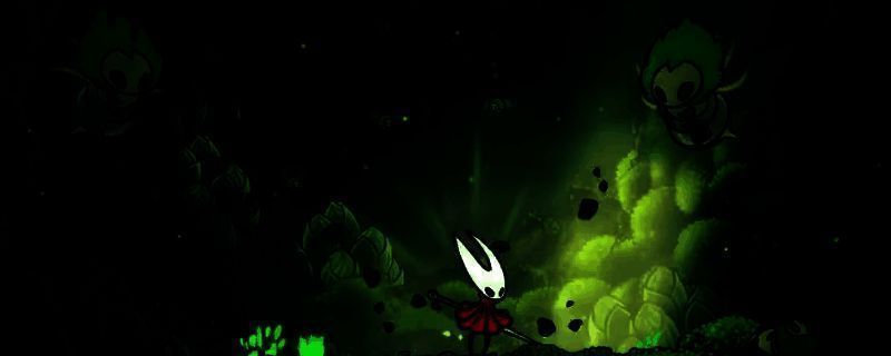 双苔藓之母BOSS战场景，两株巨大的发光苔藓生物在洞穴中对玩家发起攻击