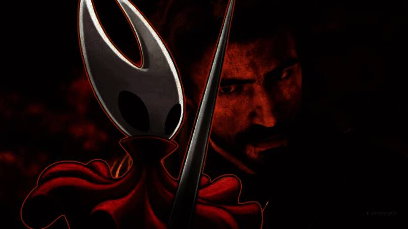 《空洞骑士：丝之歌》游戏画面，角色在阴暗幻想世界中穿梭探索